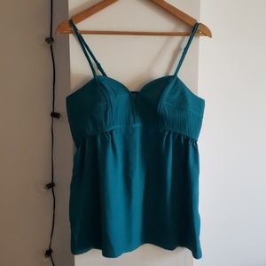 Xhilaration Aqua / Teal Structured Tank Top